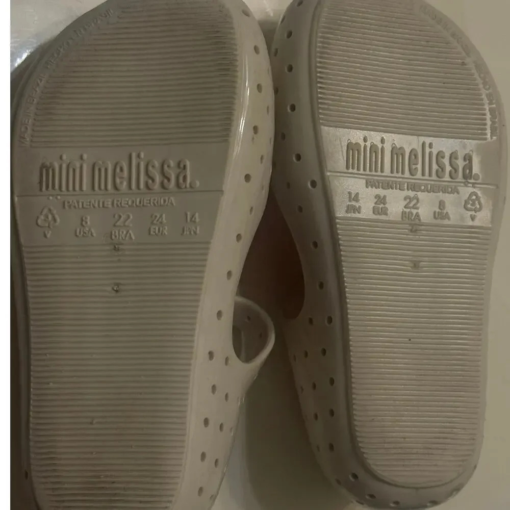 Mini Melissa Sz.8 Tropical Furadinha VII Pineapple Jelly Mary Jane Shoes